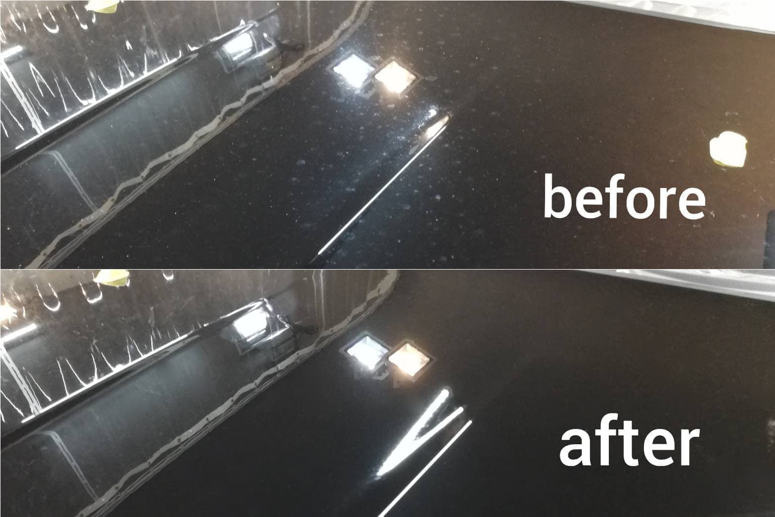 水垢除去のビフォーアフターの画像